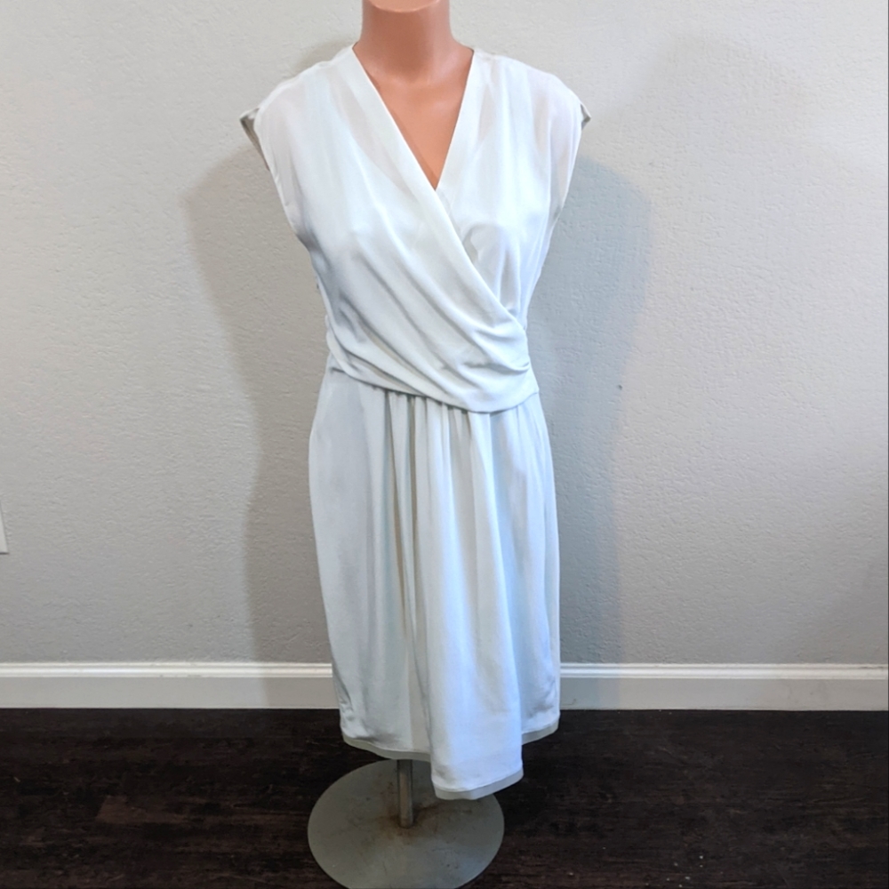 Elie Tahari NWT Seafoam Silk Draped Dress // Small